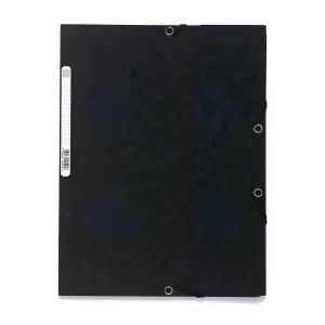 Chemise A3 3 rabats à élastiques carte lustrée 400g noir - EXACOMPTA