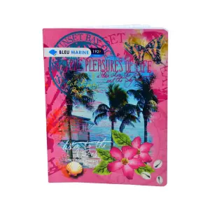 Cahier scolaire broché petit format grands carreaux séyès 192p 60g - BLEU MARINE