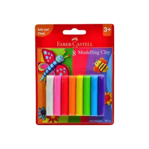 Pâte à modeler 8 couleurs 100g - FABER-CASTELL