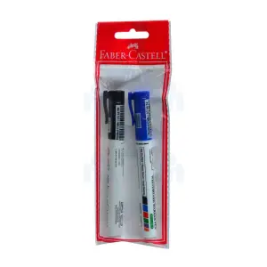 Marqueur tableau rechargeable noir et bleu x2 - FABER-CASTELL