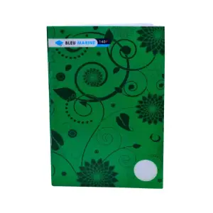 Carnet piqué petits carreaux 140pages 12x17cm 5X5 70g - BLEU MARINE