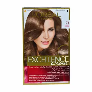 Coloration cheveux 7.1 blond cendre - EXCELLENCE CRÈME