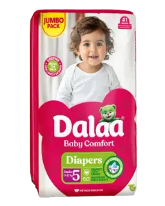 Couches bébé baby comfort jumbo pack taille 5 junior x56pcs - DALAA