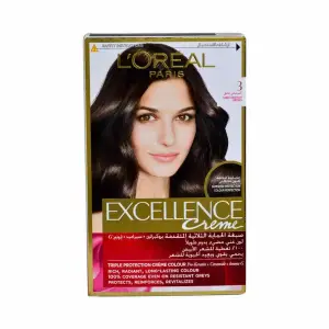 Coloration cheveux 3 châtain foncé - EXCELLENCE CRÈME