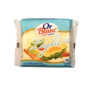 Tranche fromage fondu light x12 200g - OR BLANC