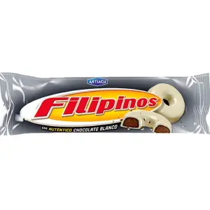 Biscuits au cacao enrobés au chocolat blanc 120g - FILIPINOS