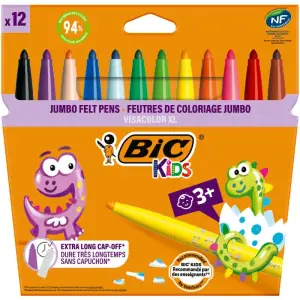 12 Feutres lavables Color By Number - BIC