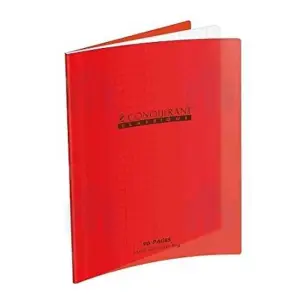 Cahier agrafé 170x220 96 pages seyes 90g polypro coloris assortis - CONQUERANT