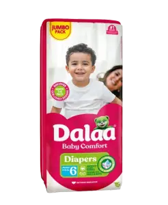 Couche baby confort taille 6 (18+kg) x 44 unités - DALAA