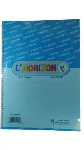 Cahier scolaire spirale polypro grands carreaux 5x5 séyès 140p 70 g - L'HORIZON
