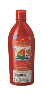 Bouteille de peinture Ready Mix Tempera rouge 500ml - FABER-CASTELL
