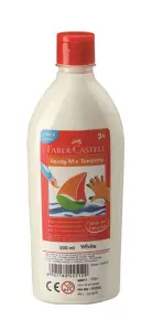 Bouteille de peinture Ready Mix Tempera blanc 500ml - FABER-CASTELL
