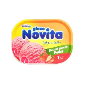 Novita bac de crème glacée fraise 1L