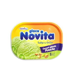 Novita bac de crème glacée pistache 1L