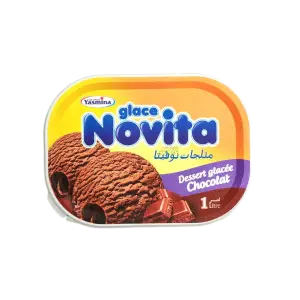 Novita bac de crème glacée chocolat 1L