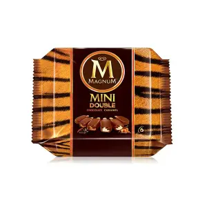 Magnum bâtonnets de glace mini double chocolat caramel 6x60ml