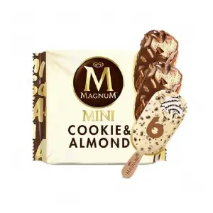 Magnum bâtonnets de glaces mini amande cookies 6x55ml