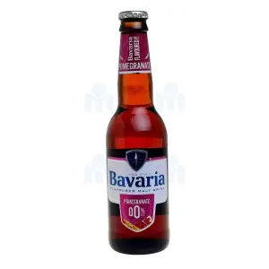 Bavaria sans alcool saveur grenadine bouteille en verre 33cl