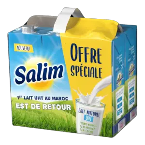 Lait stérilisé UHT entier 6x1L - SALIM