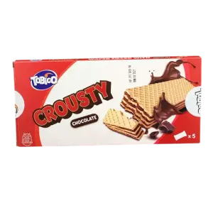 Gaufrettes fourrées à la crème chocolat Crousty x5 unités 225g - TOBIGO