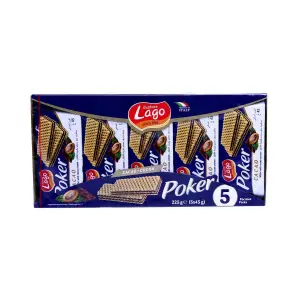 Gaufrettes avec crème au cacao Poker 5 unités x 45g - GASTONE LAGO