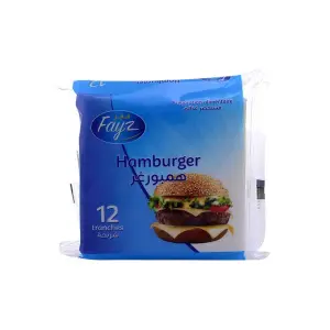 Tranche fromage fondu Hamburger x12 200g - FAYZ