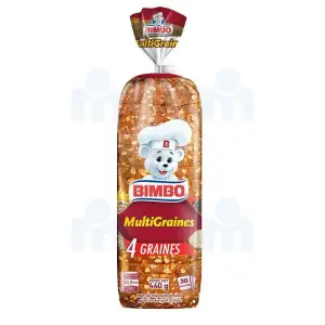 Pain de mie multi-graines x20 tranches 440g - BIMBO