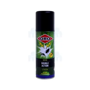 Insecticide aérosol double action parfumé citron vert tous insectes 200ml - ORO