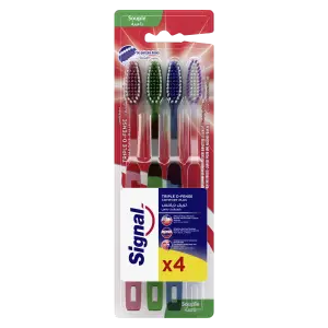Brosse à dents triple defense comfort x4 medium - SIGNAL