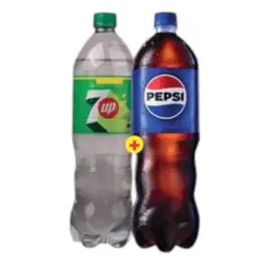 Boissons gazeuses Pepsi + 7Up 2x1,5L