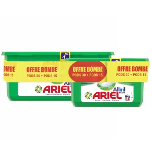 Capsules lessive Matic All in 1 Pods Original x30 + 15 capsules - ARIEL