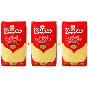 Paquets de couscous moyen 2x1Kg + paquet de 1kg gratuit - KAYNA