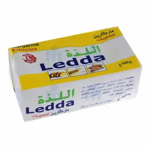 Margarine pâtissière en plaquette 500g - LEDDA