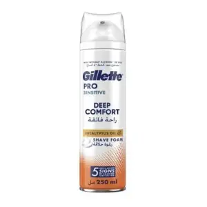 Gel à raser Pro Sensitive Deep Comfort à l'Eucalyptus 200 ml - GILETTE