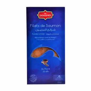 Filets de saumon fumés au poivre 100g - LES DOMAINES