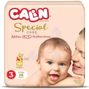 Couches bébé Spécial Care taille 3 (4-9kg) midi x58 unités - CALIN