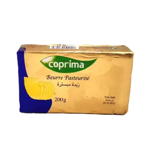 Beurre doux 82% MG 200 g - COPRIMA