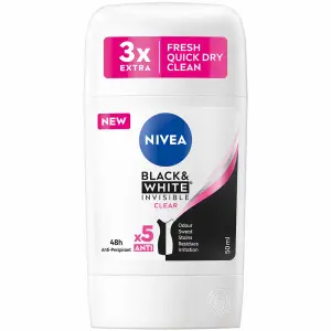 Déodorant stick black & white invisible original 50ml - NIVEA