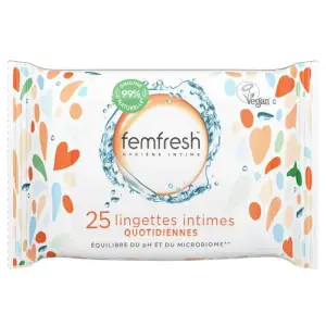 Lingettes intimes quotidiennes x25 unités - FEMFRESH