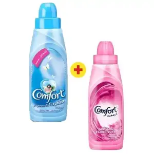 Assouplissants Spring Dew bleu x2 + Flora Soft rose x1L - COMFORT
