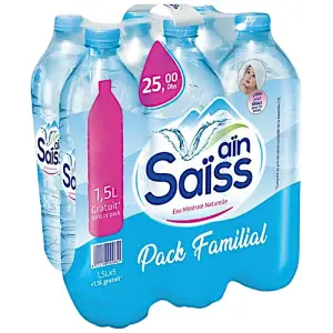 Aïn Saïss Pack Familial Eau minérale 6 x 1,5L