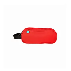 Trousse rectangulaire 3 zip 23x12x 9 rouge - AUCHAN
