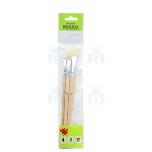 Pinceaux plats n°4/8/12 x3 - AUCHAN