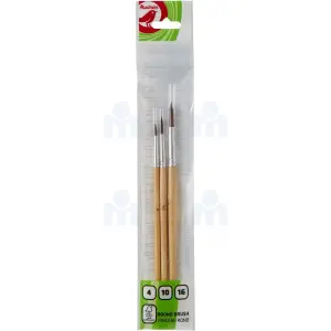 Pinceaux aquarelle ronds n°4/10/16 x3 - AUCHAN