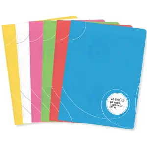 Cahier piqûre 96pages 24x32cm seyes 90g -