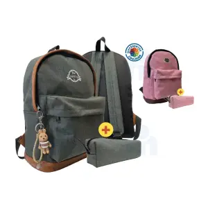 Sac à dos Simo And Dani + trousse assort n°1 + accessoires différents coloris