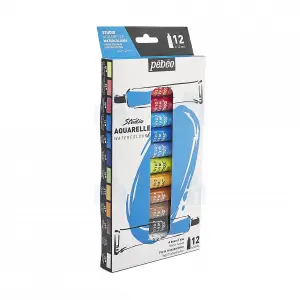 Etui de 12 tubes de peintures aquarelle 12ml - PÉBÉO