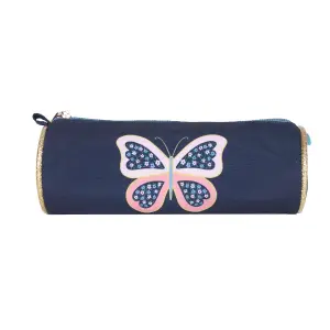 Trousse 1 zip papillon 8x8x23cm - AUCHAN