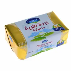 Beurre doux pasteurisé en plaquette 200g - JAOUDA