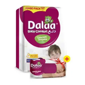 Couches bébé Jumbo Pack Taille 5 junior x56unités+paquet de 100 lingettes- DALAA